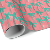 Wasserfarbenpalmenmuster Geschenkpapier (Rolleneckpunkt)