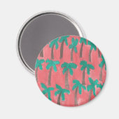 Wasserfarbenpalmenmuster Magnet (Vorderseite/Rückseite)