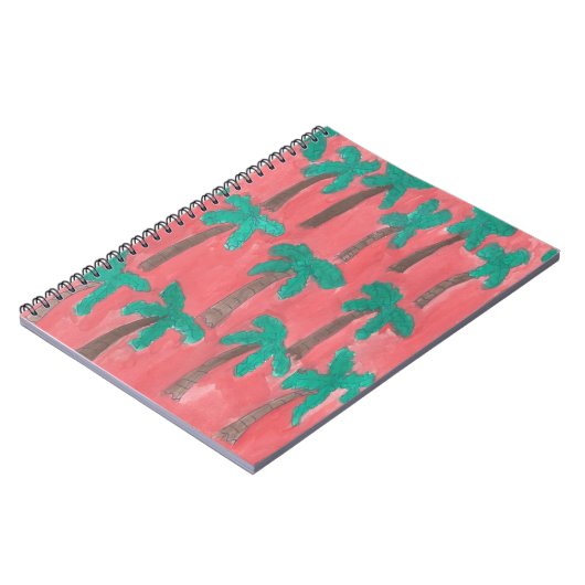 Wasserfarbenpalmenmuster Notizblock (Linke Seite)