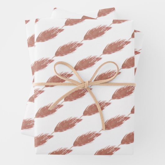 Wasserfarbenpampas Handgemälztes Muster Geschenkpapier Set (Beispiel)