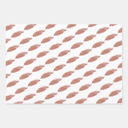 Wasserfarbenpampas Handgemälztes Muster Geschenkpapier Set (Vorderseite)