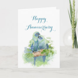 Wasserfarbenparrots Christlich Jubiläum Liebe Karte