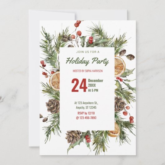 Wasserfarbenpartys Einladung (Vorderseite)