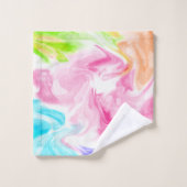 Wasserfarbenpastel Badhandtuch Set (Waschlappen)