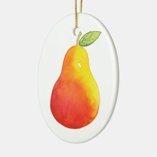 Wasserfarbenpear Keramik Ornament (Links)