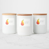 Wasserfarbenpear Lebensmitteletikett (Flaschen)