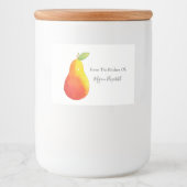 Wasserfarbenpear Lebensmitteletikett (Vorderseite)