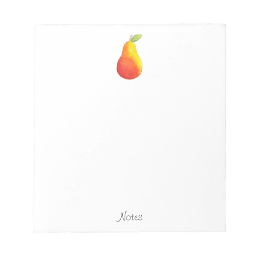 Wasserfarbenpear Notizblock (Vorderseite)