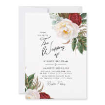 Wasserfarbenpeonies Maßgeschneiderte White Wedding