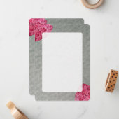 Wasserfarbenpeony Blank Notecard Mitteilungskarte (Vorderseite/Rückseite Beispiel)