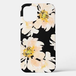 Wasserfarbenpeony blüht auf schwarzen Speck iPhon Case-Mate iPhone Hülle