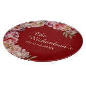 Wasserfarbenpeony nach Maß Jahr Schneidebrett (Ecke)