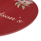 Wasserfarbenpeony nach Maß Jahr Schneidebrett (Ecke)