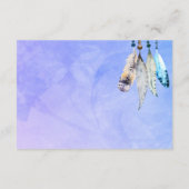 Wasserfarbenperlen 'n Feathers Wedding RSVP (Rückseite)