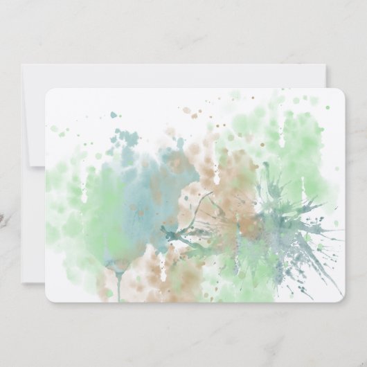 Wasserfarbenpest Geburtstag Einladung (Vorderseite)