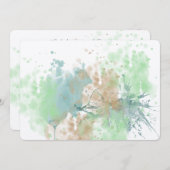 Wasserfarbenpest Geburtstag Einladung (Vorne/Hinten)