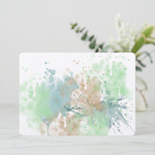 Wasserfarbenpest Geburtstag Einladung (Stehend Vorderseite)