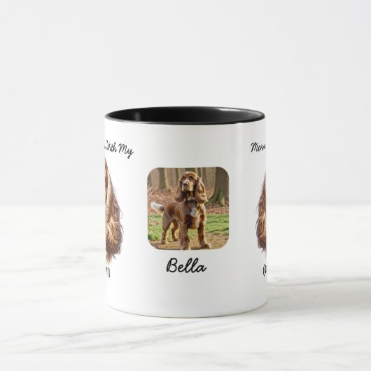 Wasserfarbenpet Cocker Spaniel personalize Tasse (Zentrum)