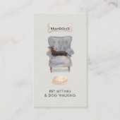 Wasserfarbenpet-Sitter-Dog-Walker Visitenkarte (Vorderseite)