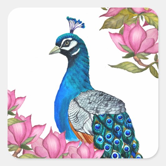 Wasserfarbenpfeife Quadratischer Aufkleber (Vorderseite)