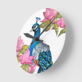 Wasserfarbenpfeife Runde Wanduhr (Winkel)