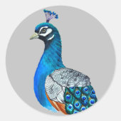 Wasserfarbenpfeife Runder Aufkleber (Vorderseite)