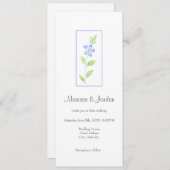 Wasserfarbenpfeife (Vinca) Blume Einladung (Vorne/Hinten)