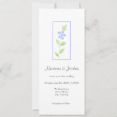 Wasserfarbenpfeife (Vinca) Blume Einladung (Vorderseite)