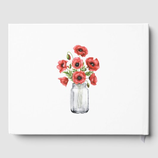 Wasserfarbenpfeifen Rustikale Hochzeit Gästebuch (Rückseite)