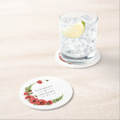 Wasserfarbenpfeifen Rustikale Hochzeit Runder Pappuntersetzer (Vor Ort)