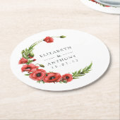 Wasserfarbenpfeifen Rustikale Hochzeit Runder Pappuntersetzer (Angewinkelt)