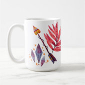Wasserfarbenpfeil und Diamanten Kaffeetasse (Links)