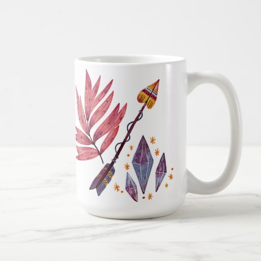Wasserfarbenpfeil und Diamanten Kaffeetasse (Rechts)