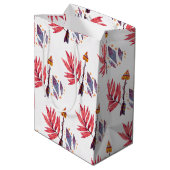 Wasserfarbenpfeil und Diamanten Mittlere Geschenktüte (Rückseite Schrägansicht)