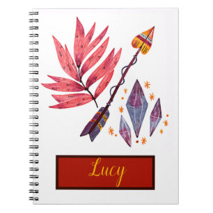 Wasserfarbenpfeil und Diamanten Notizblock