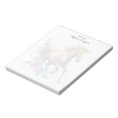 Wasserfarbenpferd Lover Maßgeschneidert Notizblock (Rotiert)