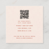 Wasserfarbenpfirsiche Blüten ernährungswissenschaf Quadratische Visitenkarte (Rückseite)