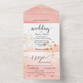 Wasserfarbenpfirsichpfirsichpfirsichpflücke in ein all in one einladung (Innen)