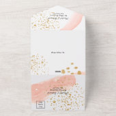 Wasserfarbenpfirsichpfirsichpfirsichpflücke in ein all in one einladung (Außenbereich)