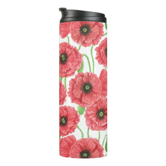 Wasserfarbenpflücke, blumengeschmückt thermosbecher (Nach rechts gedreht)