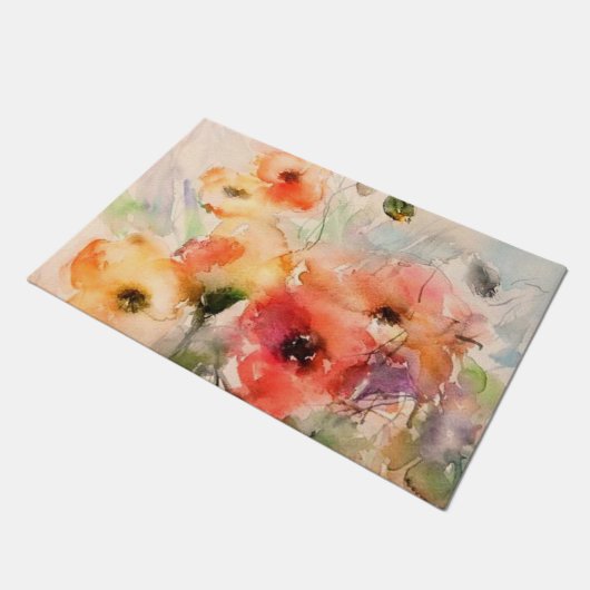 Wasserfarbenpflücke fallen fußmatte (Schrägansicht)