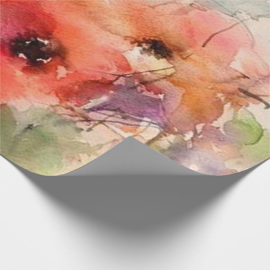 Wasserfarbenpflücke fallen geschenkpapier (Ecke)