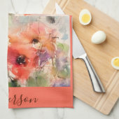 Wasserfarbenpflücke personalisiert geschirrtuch (Viertel Falte)
