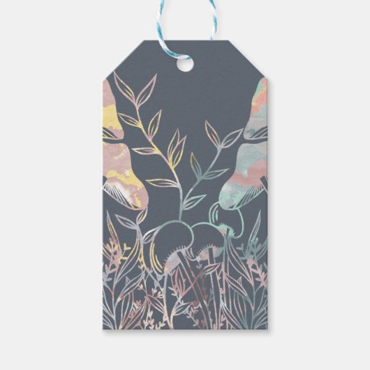 Wasserfarbenpilz Geschenkanhänger (Vorderseite)