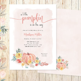 Wasserfarbenpinke Pumpani-Babydusche Einladung