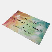 Wasserfarbenpinsel Fußmatte (Schrägansicht)