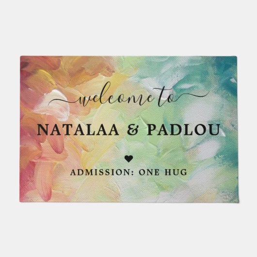 Wasserfarbenpinsel Fußmatte (Vorderseite)