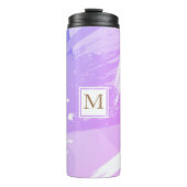 Wasserfarbenpinsel Schlaganfall Monogram Thermaltu Thermosbecher (Vorderseite)