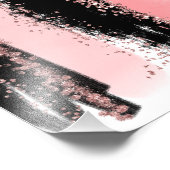 Wasserfarbenpinsel Schlaganfälle Rose Gold Imitate Fotodruck (Ecke)