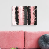 Wasserfarbenpinsel Schlaganfälle Rose Gold Imitate Leinwanddruck (Insitu (Wohnzimmer))